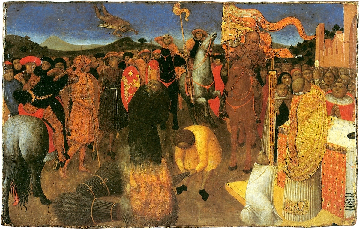 Burning of a Heretic by Sassetta